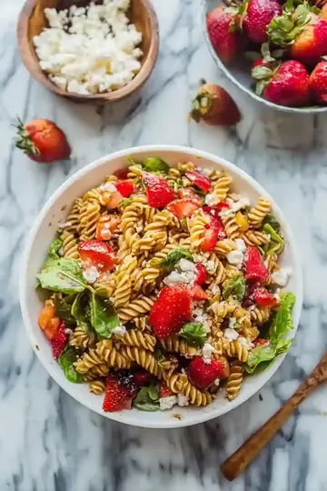 Balsamic Strawberry Pasta Salad