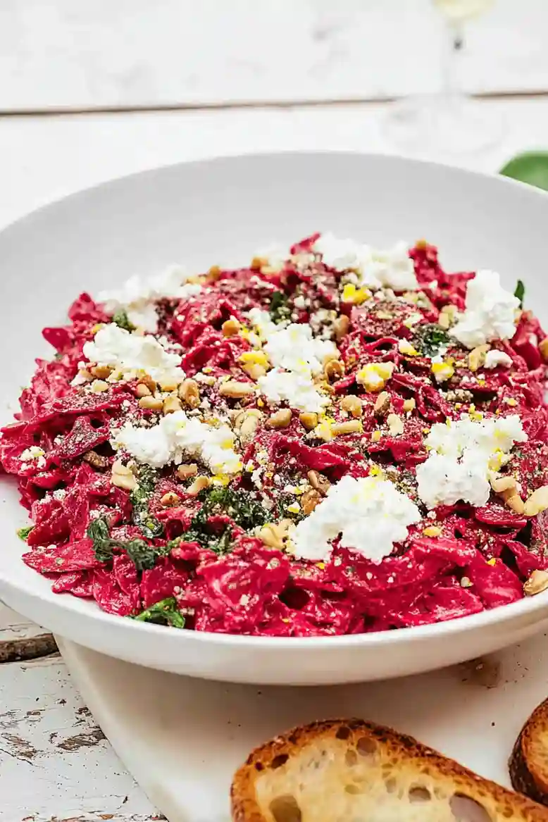 Beet Pasta Salad with Goat Cheese - 2