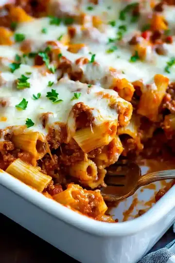 Cheesy Baked Rigatoni Recipe