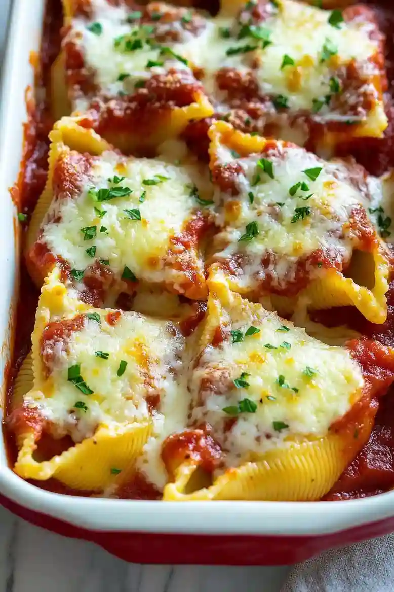 Cheesy Jumbo Stuffed Shells - 1