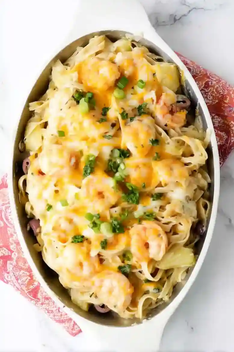Creamy Cheesy Crab Pasta Casserole - 1