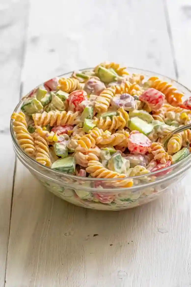 Creamy Garlic Hummus Pasta Salad - 2