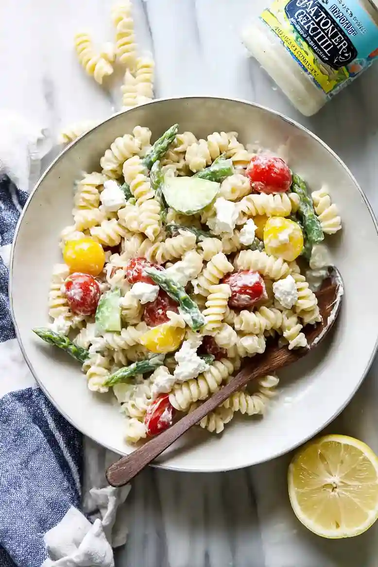 Creamy Goat Cheese Pasta Salad - 2