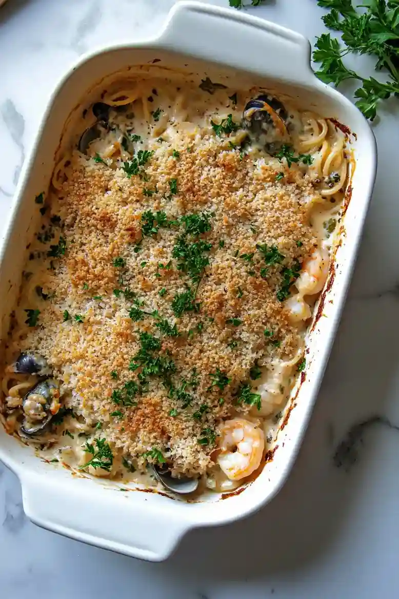 Creamy Seafood Spaghetti Casserole - 2