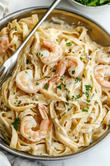 Creamy Shrimp Alfredo Fettuccine