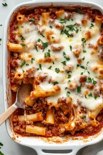 Easy Baked Ziti with Cheese