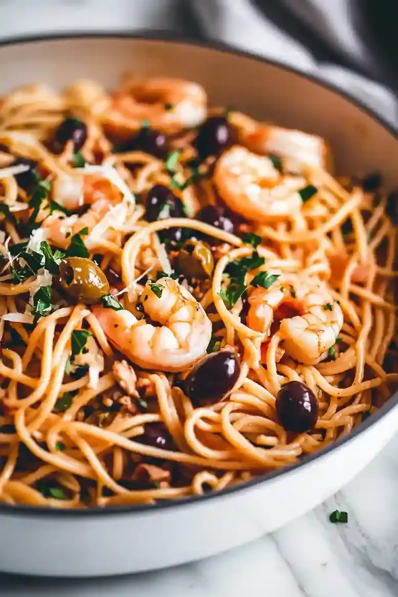 Linguine with Shrimp Puttanesca - 2