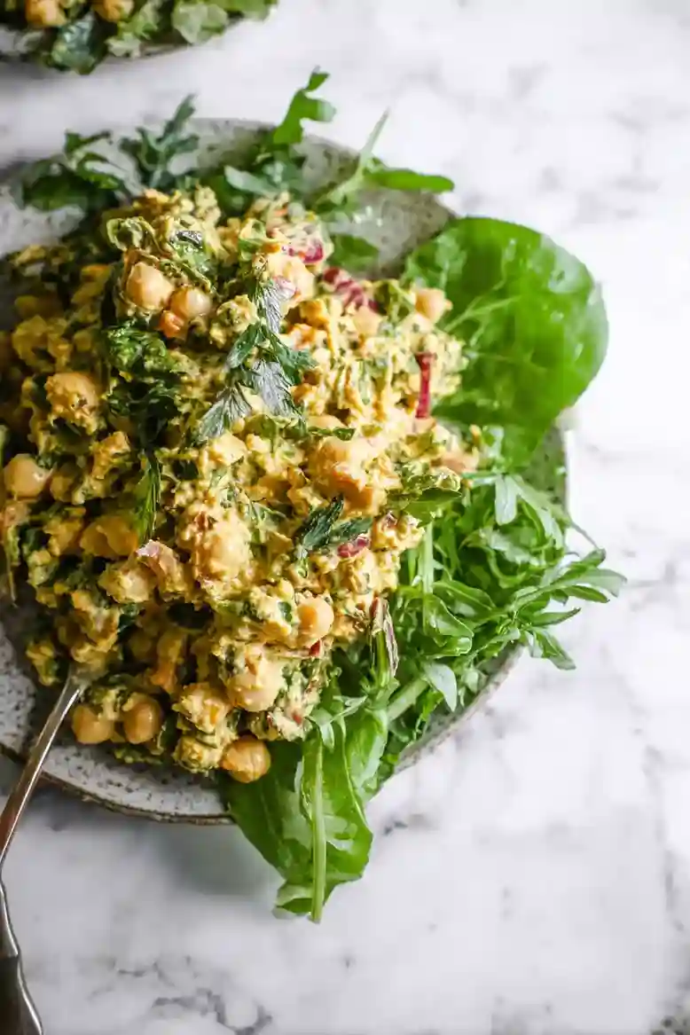 Quick Curried Chickpea Salad - 1