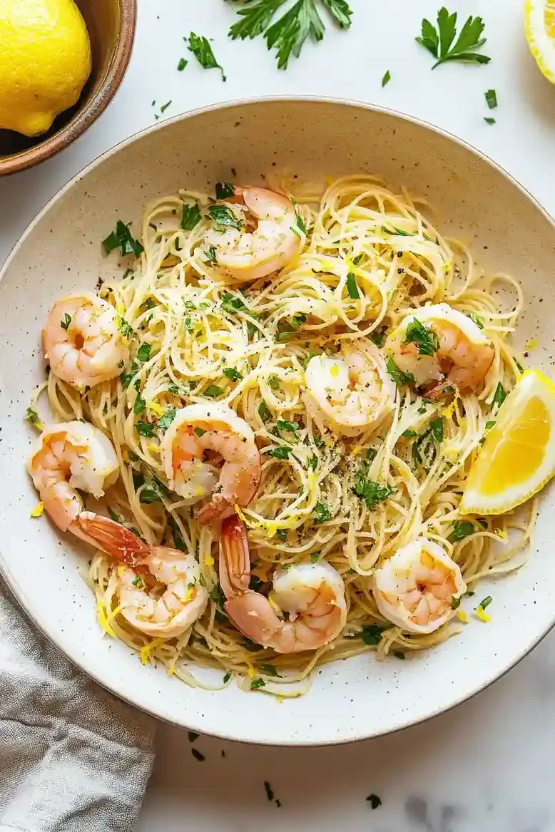 Quick Easy Shrimp Scampi Pasta - 1