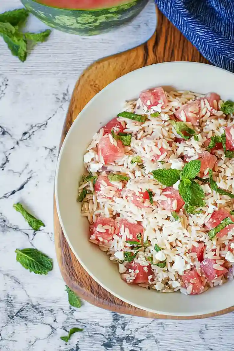 Refreshing Watermelon Feta Orzo Salad - 1
