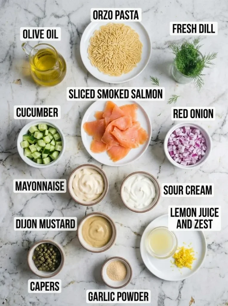 smoked salmon orzo ingredients