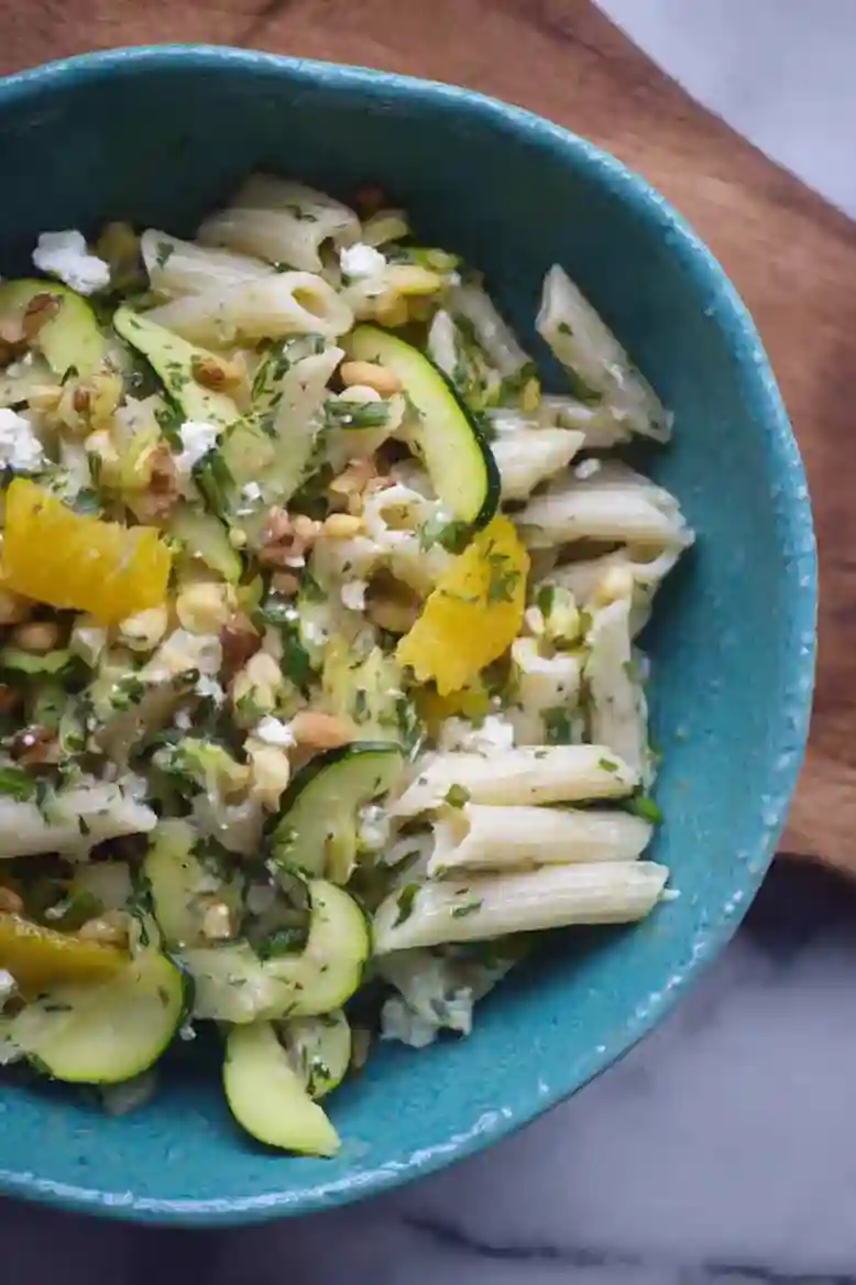 Zucchini Pasta Salad with Feta and Lemon - 1