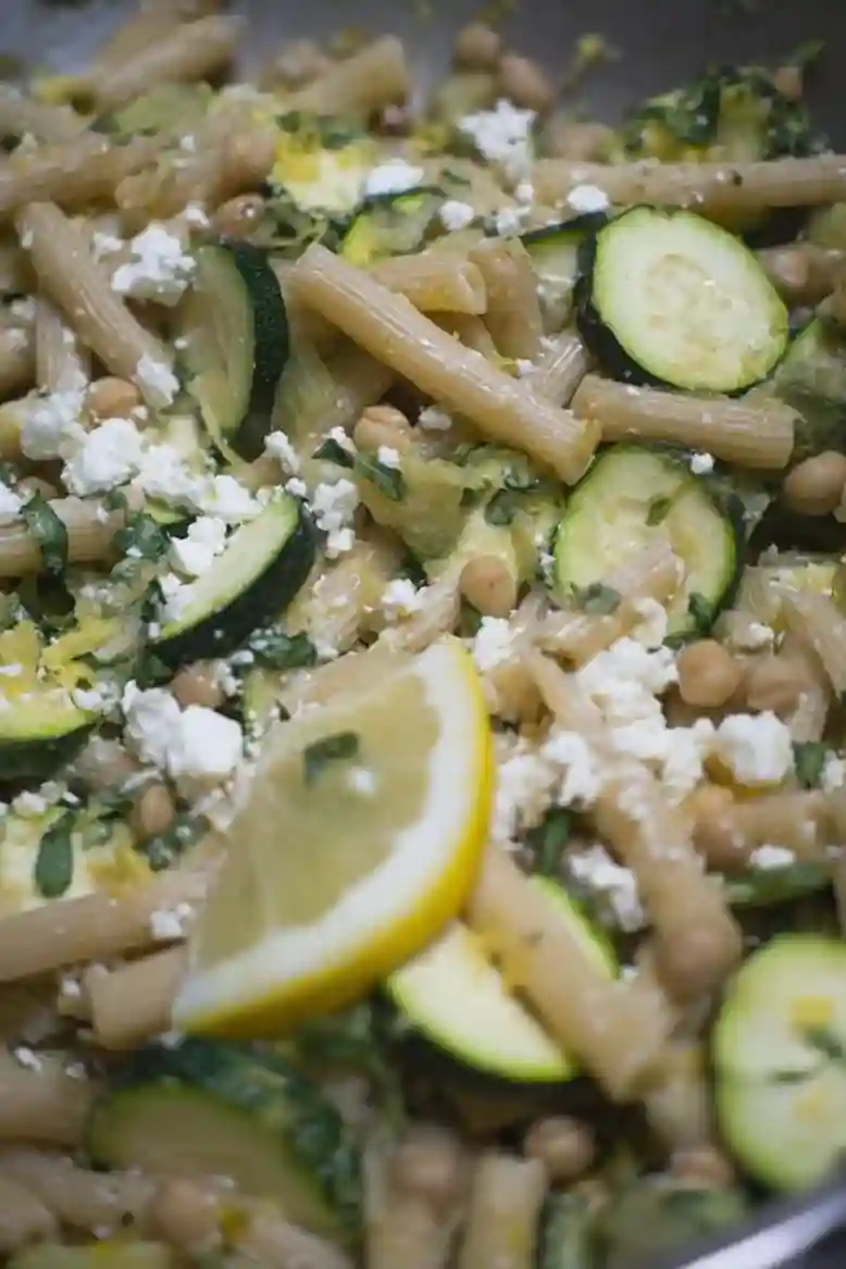 Zucchini Pasta Salad with Feta and Lemon - 2