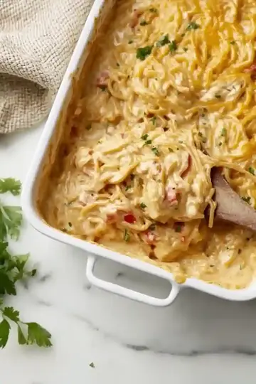 Creamy Baked Chicken Spaghetti