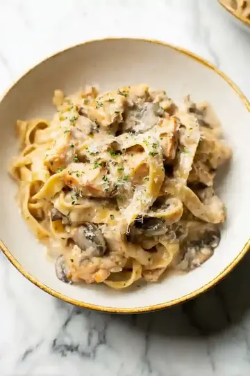 Creamy Chicken Marsala Fettuccine