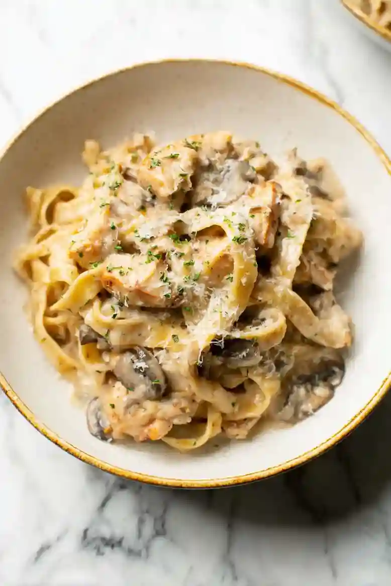 Creamy Chicken Marsala Fettuccine - 1