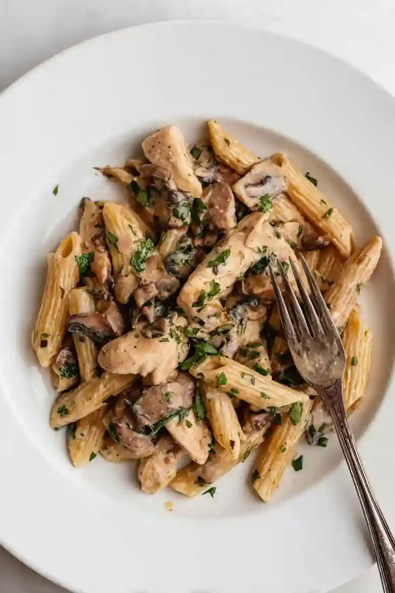 Creamy Chicken Mushroom Pasta Recipe - 1