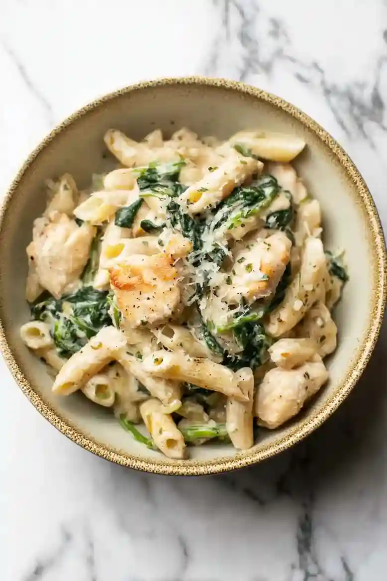 Creamy Chicken Spinach Penne Pasta - 1