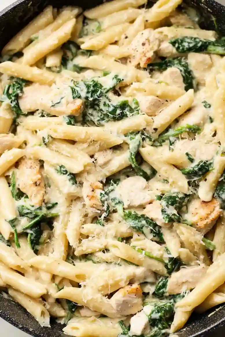 Creamy Chicken Spinach Penne Pasta - 2