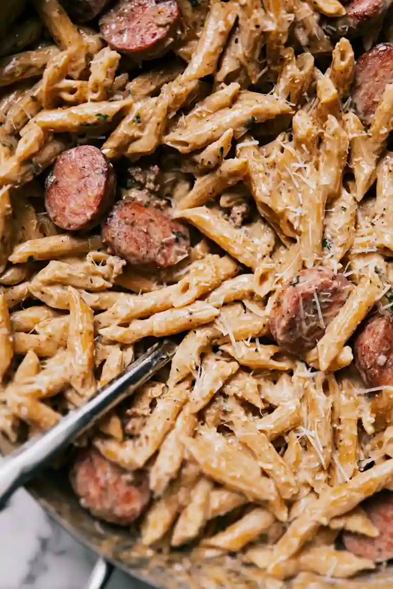 Creamy Sausage Alfredo Pasta Recipe - 1