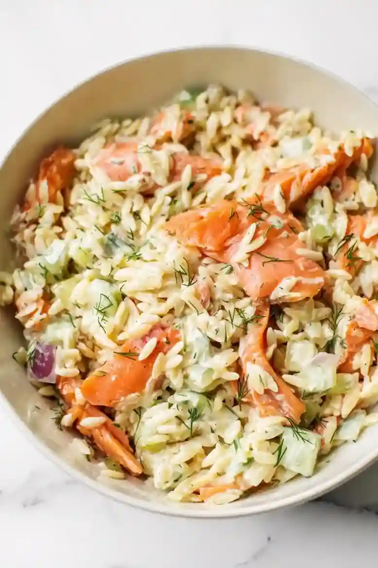 Creamy Smoked Salmon Orzo Salad - 2