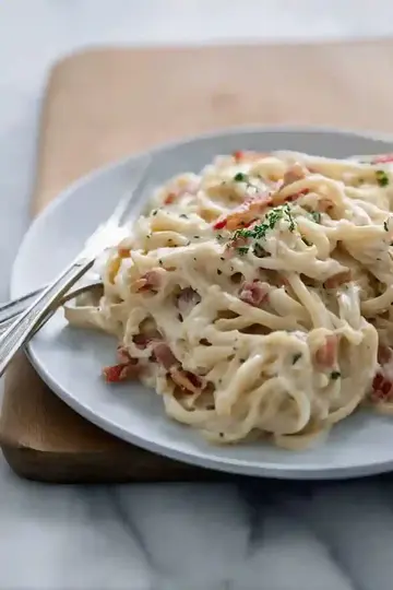 Creamy Spaghetti Alfredo with Bacon