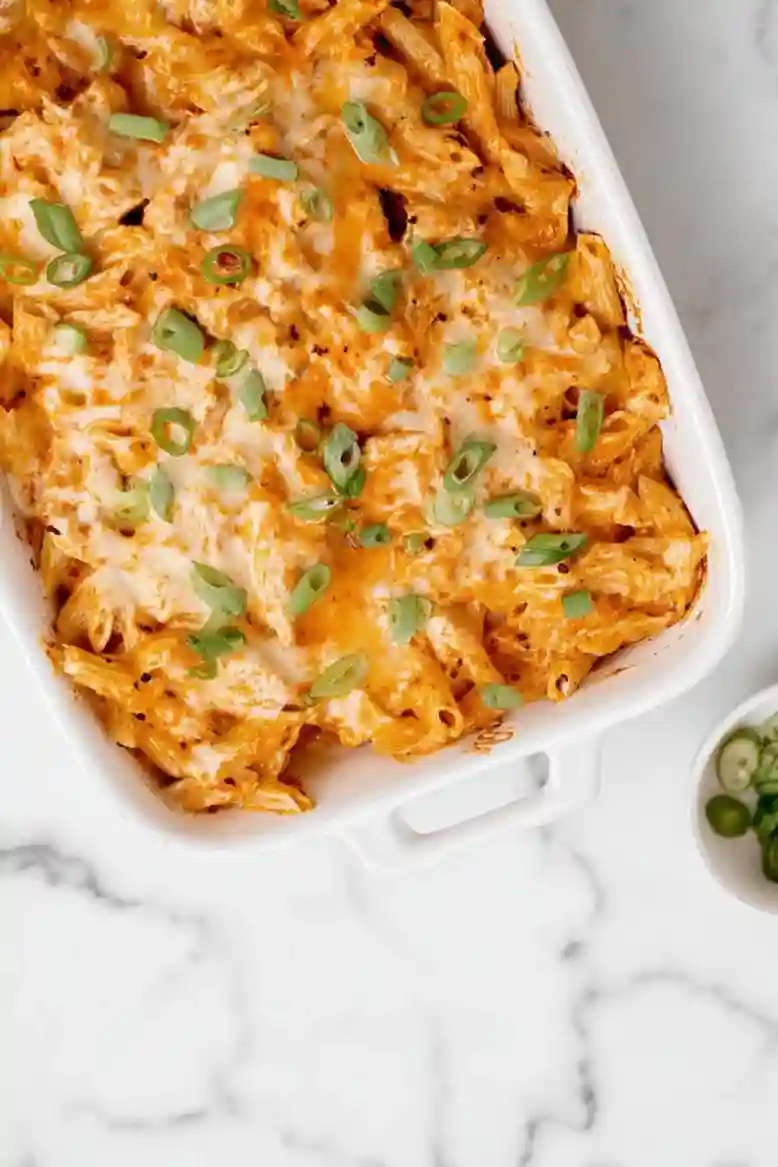Easy Healthy Buffalo Chicken Pasta Bake - 1