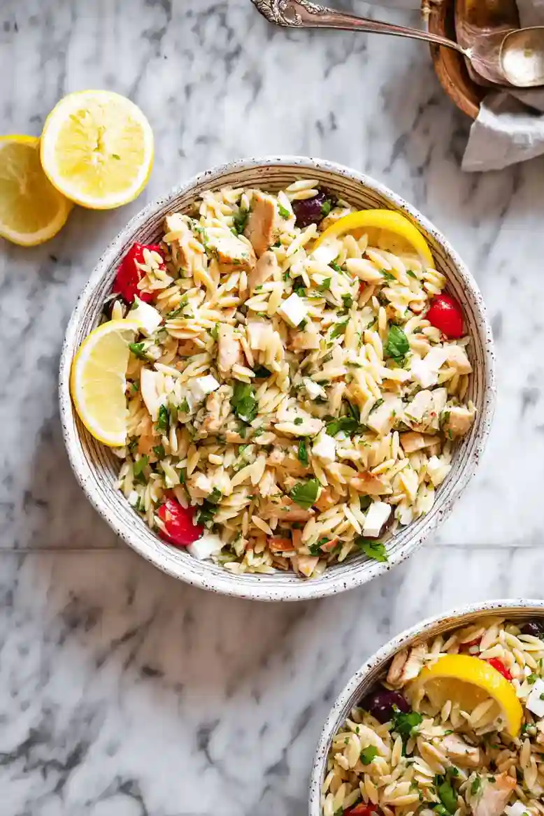 Easy Lemon Chicken Orzo Salad - 1