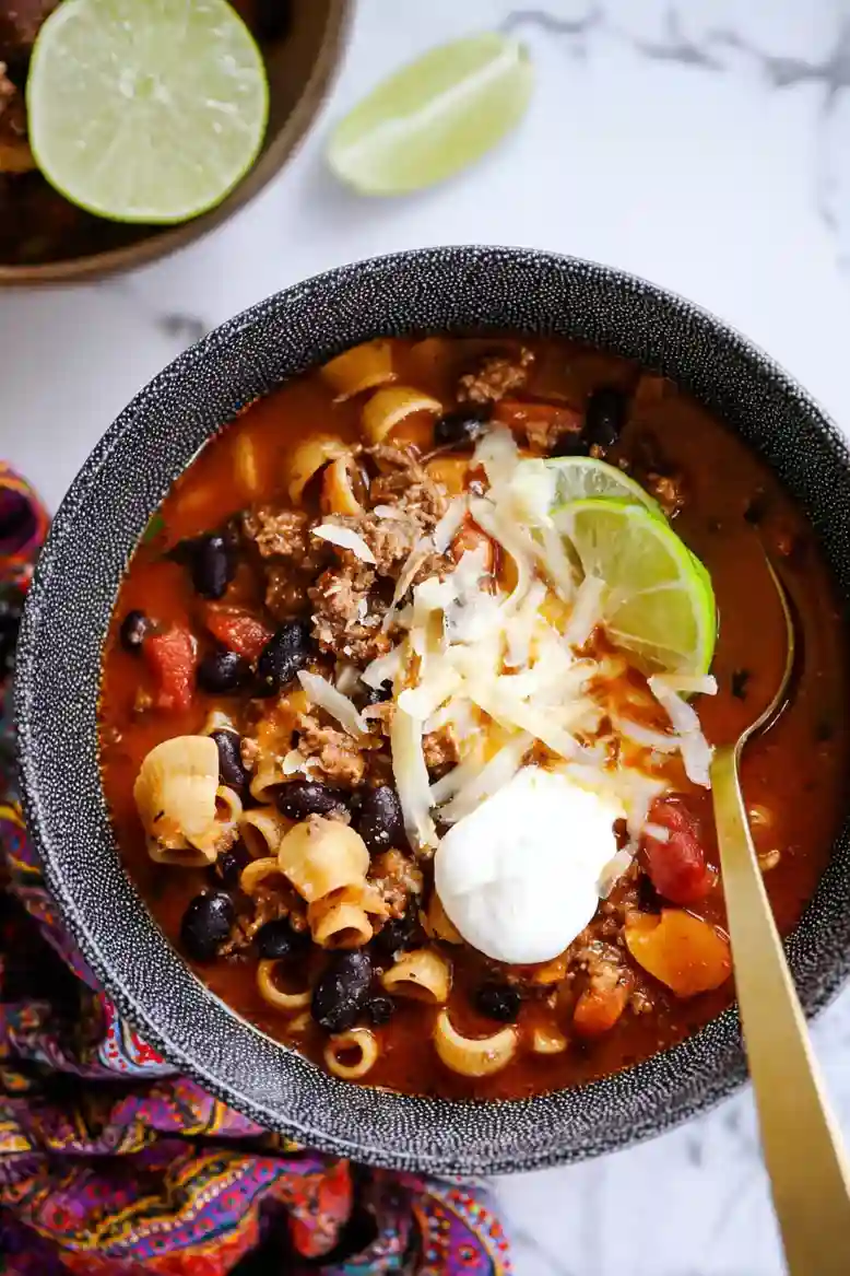 Hearty Taco Pasta Soup Recipe - 2
