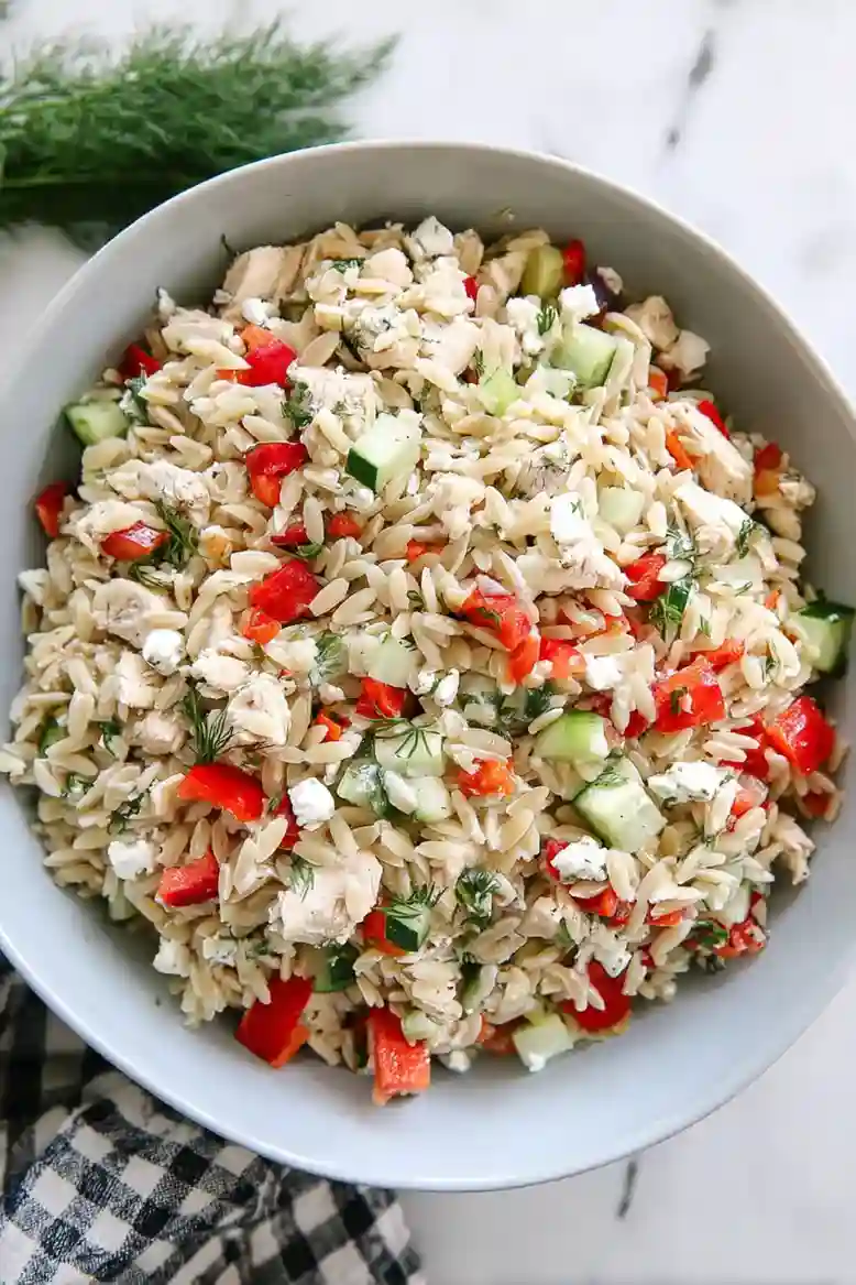 Lemon Orzo Salad with Chicken - 1