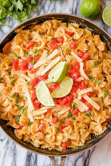 One Pot Cheesy Chicken Taco Pasta