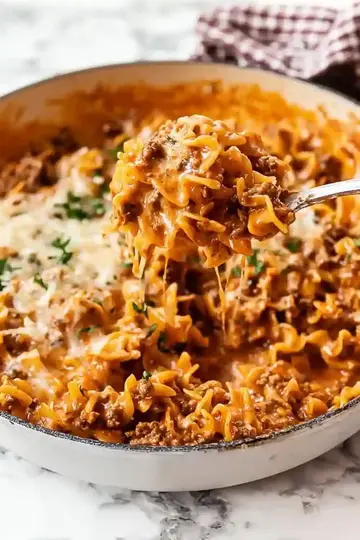 One Pot Cheesy Taco Pasta