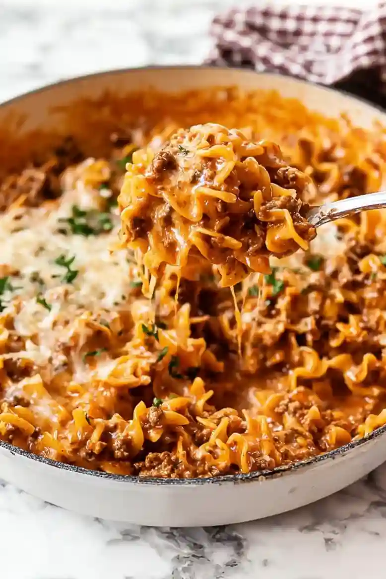 One Pot Cheesy Taco Pasta - 1
