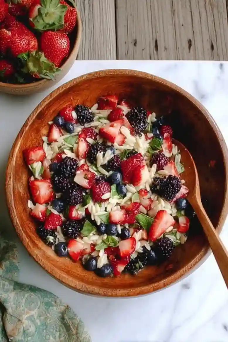 Refreshing Berry Caprese Orzo Salad - 1
