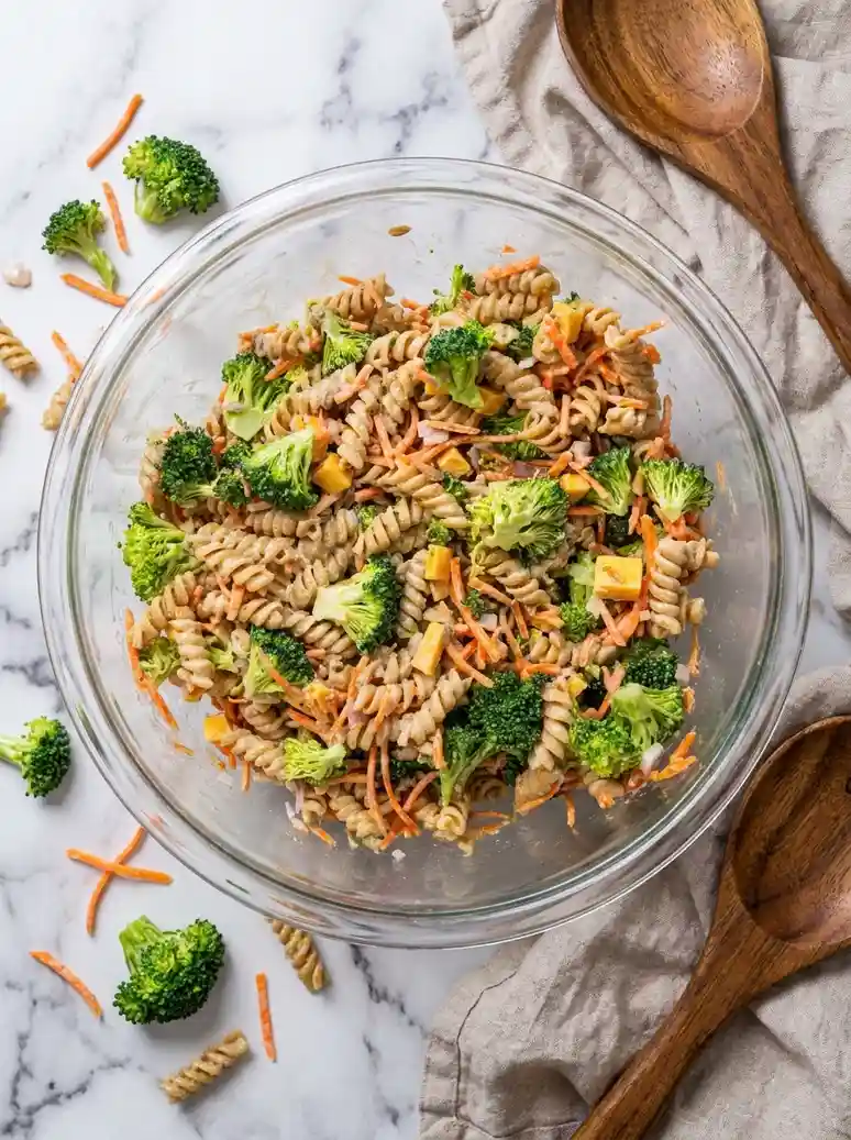 Chilled Broccoli Cheddar Pasta Salad - 2