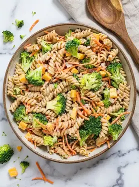 Chilled Broccoli Cheddar Pasta Salad