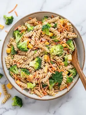 Chilled Broccoli Cheddar Pasta Salad