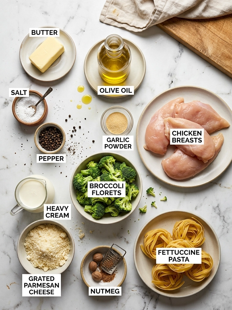 Creamy Chicken Broccoli Fettuccine - 1