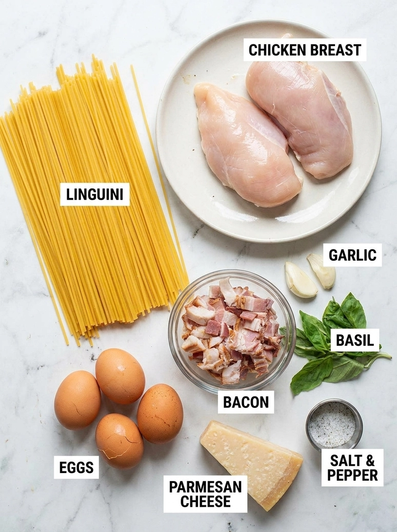 Creamy Chicken Carbonara Recipe - 1