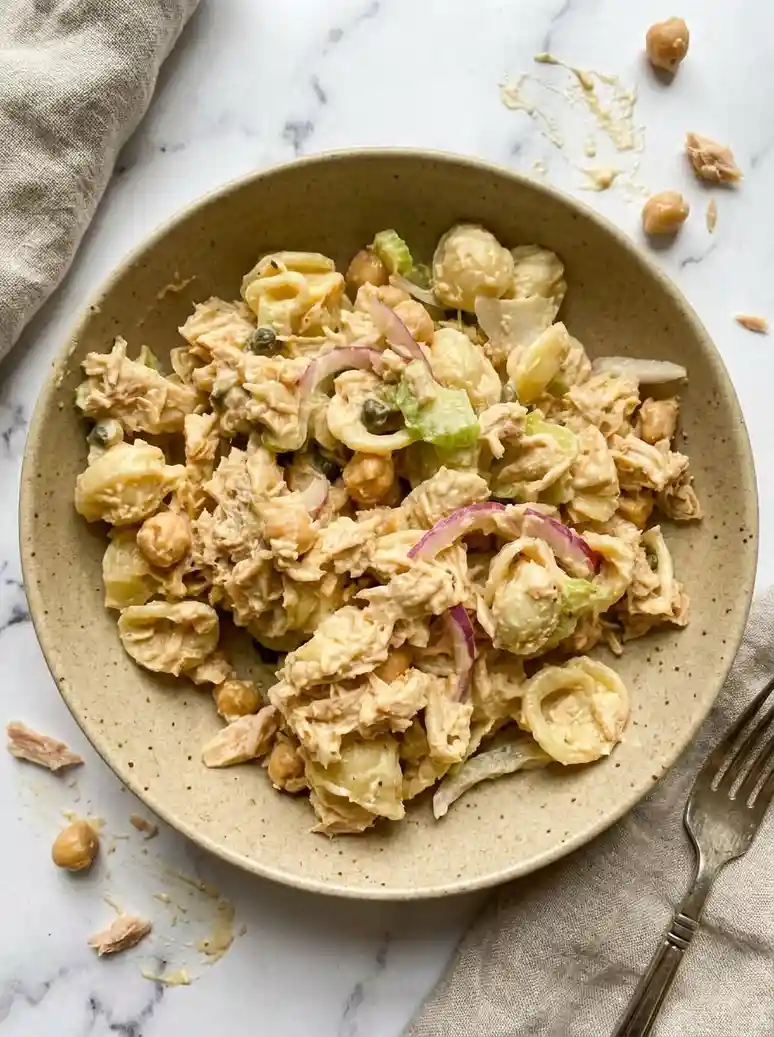 Creamy Chickpea Tuna Pasta Salad - 2