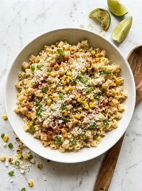 Creamy Elote Pasta Salad