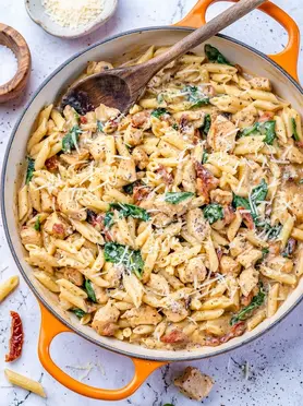 Creamy Tuscan Chicken Pasta Dish