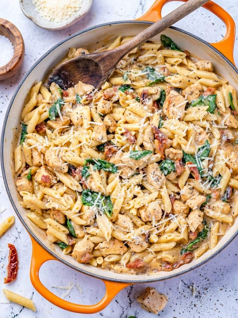 Creamy Tuscan Chicken Pasta Dish - 1