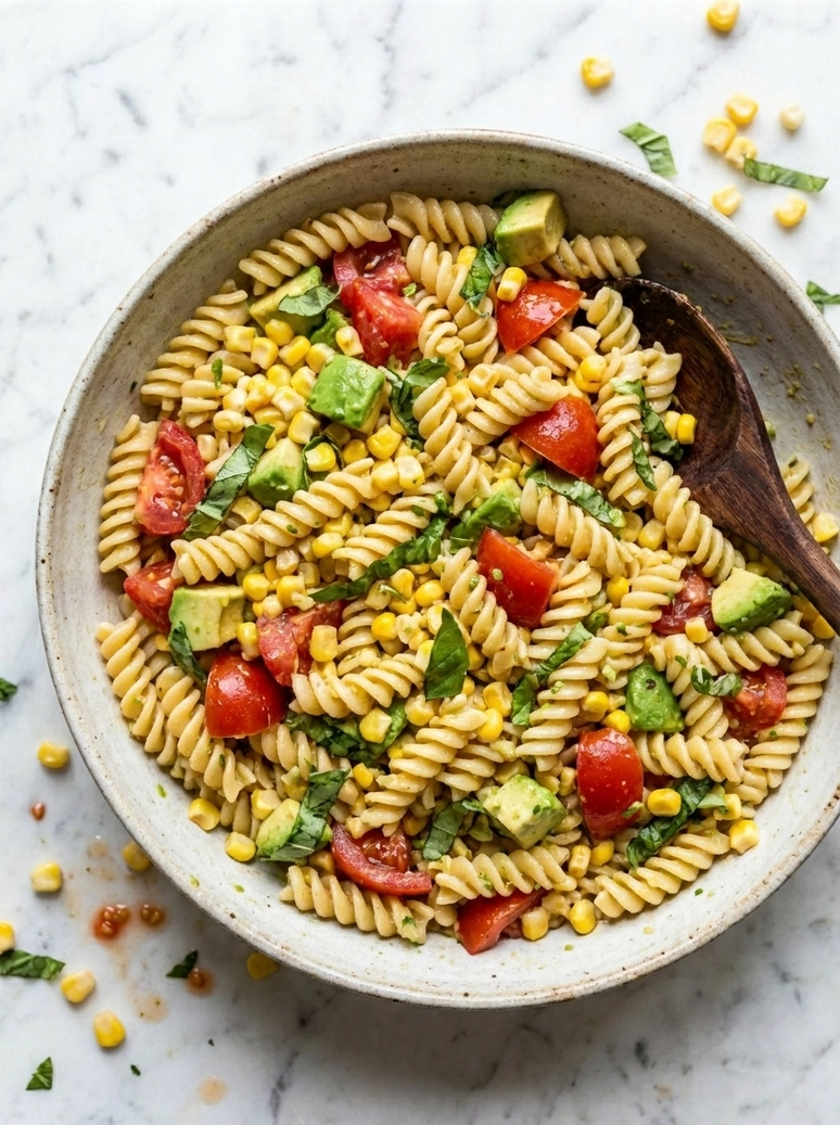 Fresh Corn Tomato Avocado Pasta Salad - 2