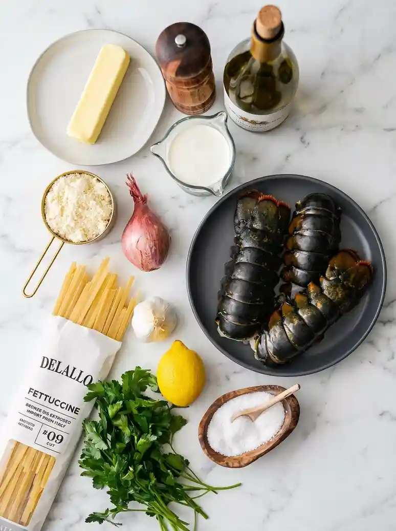 Garlicky Lobster Fettuccine Alfredo - 1