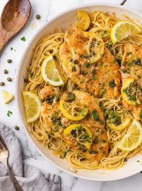 Lemon Caper Chicken Piccata Pasta