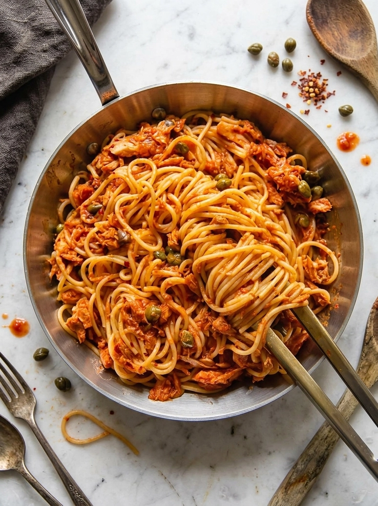Quick Tuna Spaghetti with Capers - 2