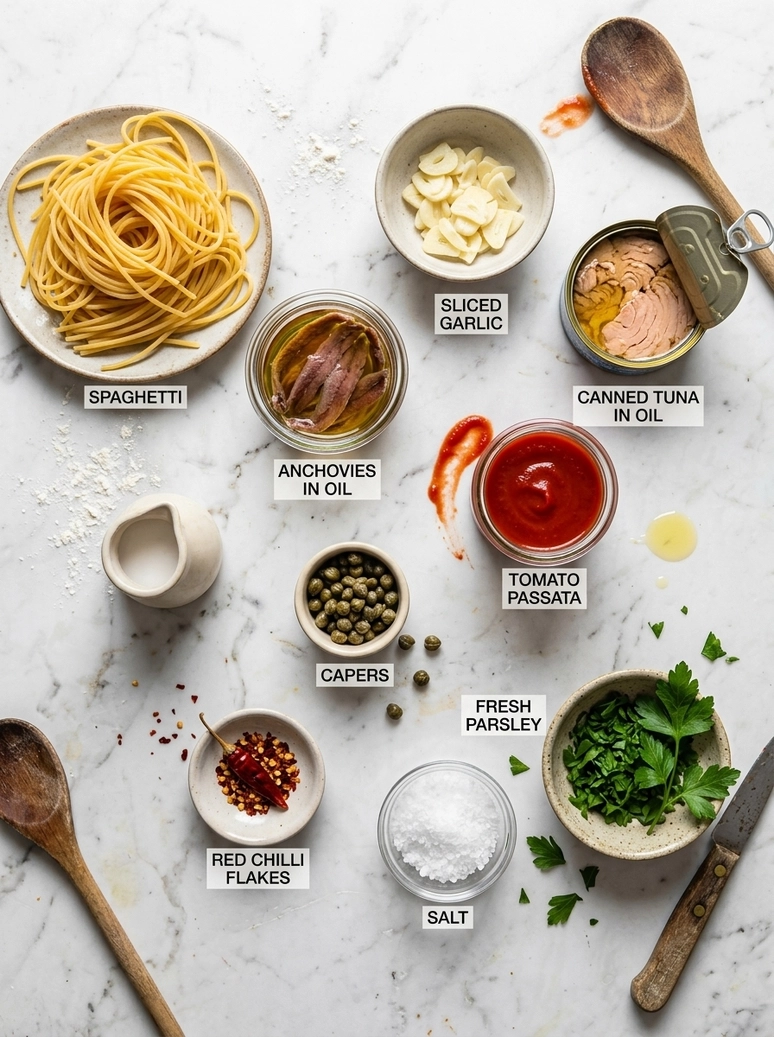 Quick Tuna Spaghetti with Capers - 1