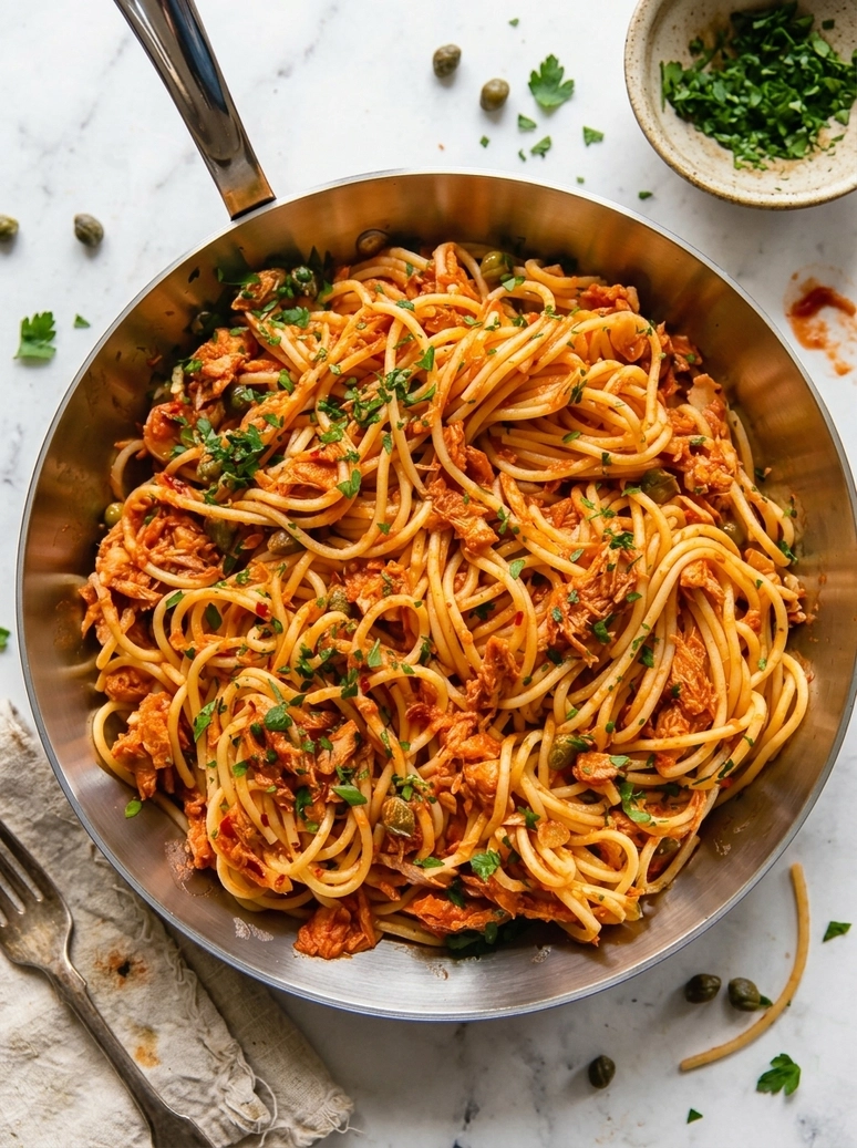 Quick Tuna Spaghetti with Capers - 1