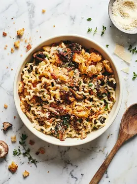 Roasted Mushroom Pasta With Herbs